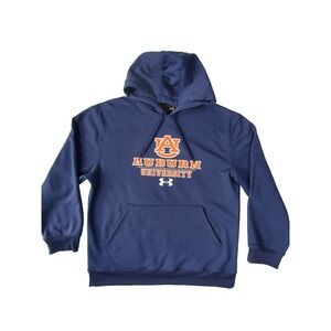 Under Armour Auburn University Loose Hoodie Sweatshirt Men's Large Navy